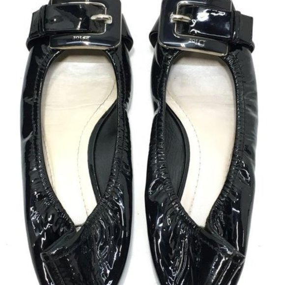 Christian Dior Patent Leather Buckle Ballet Flats - Picture 2 of 10
